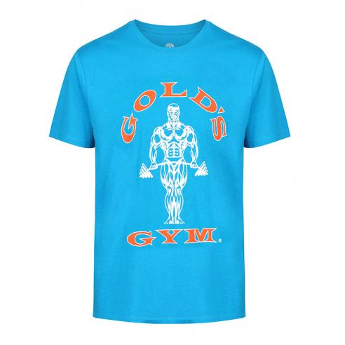 T-Shirt Muscle Joe / turquoise & orange